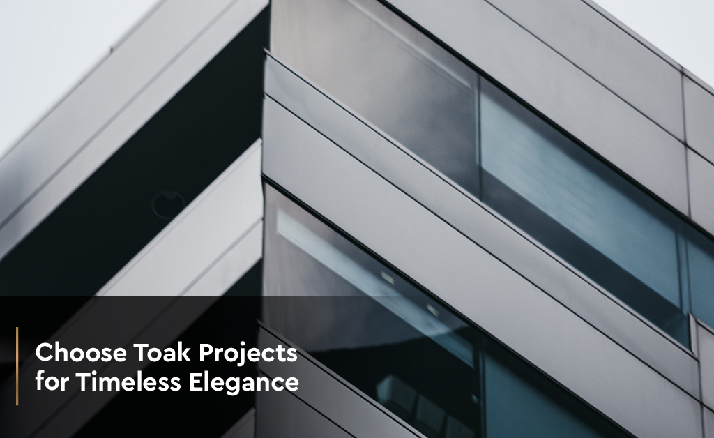 Sophisticated modern building exemplifying Toak Projects' commitment to timeless elegance.