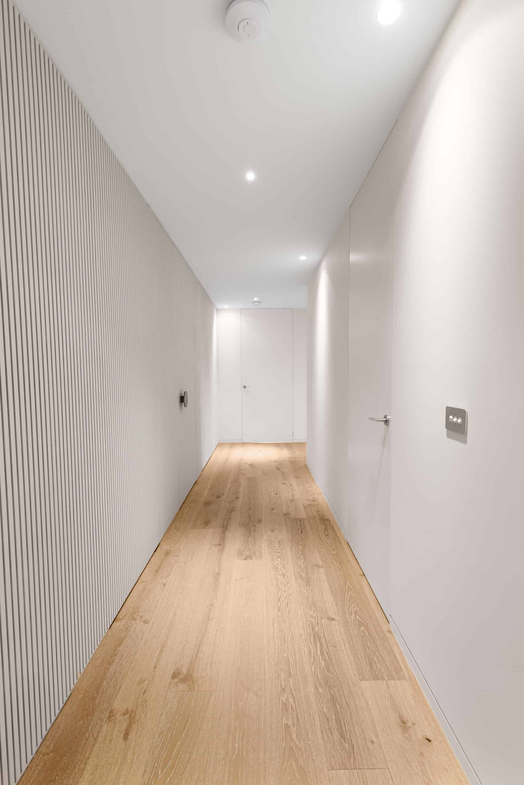Elegant hallway designed by leading home builders.